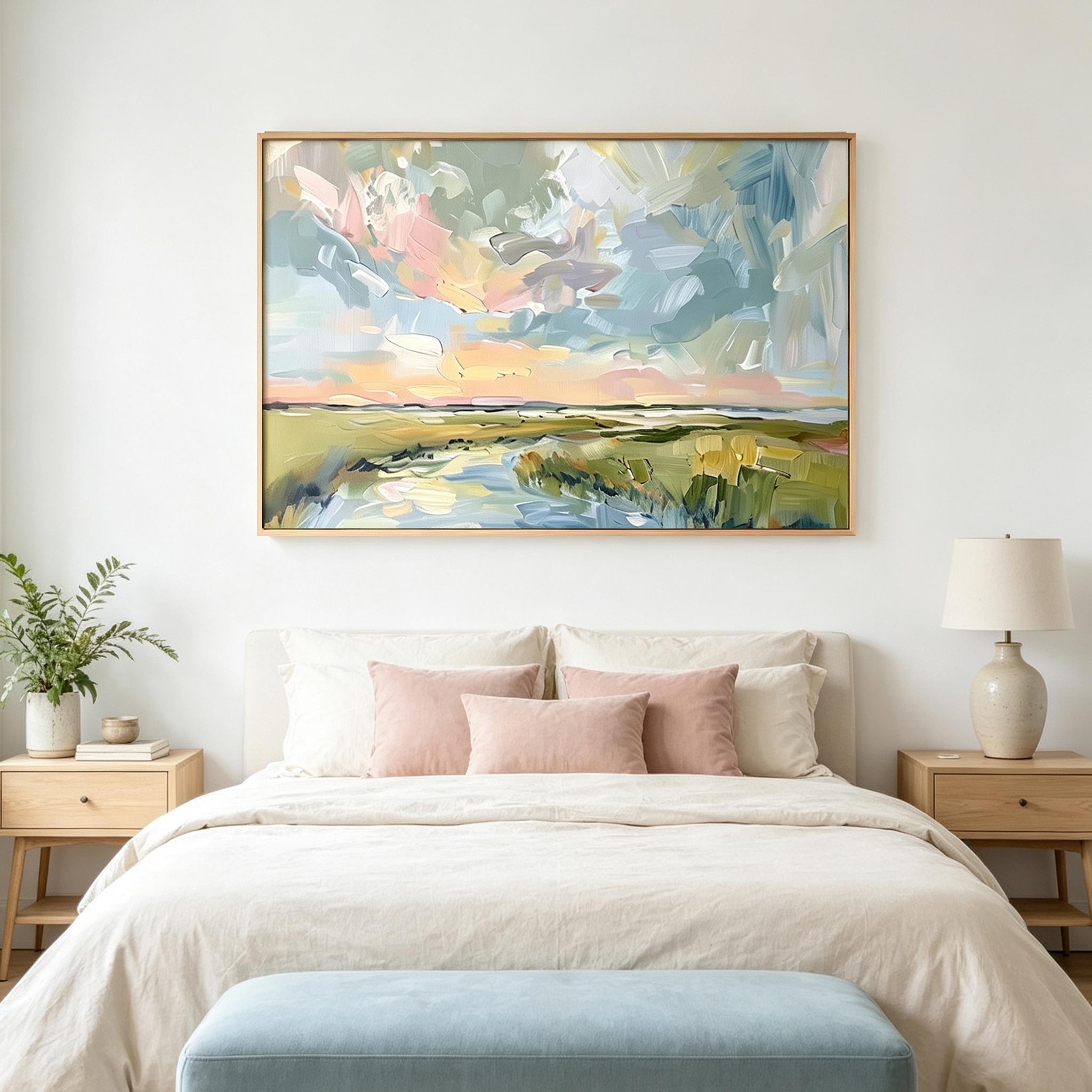 Soft Abstract Landscape Wall Art #LS026