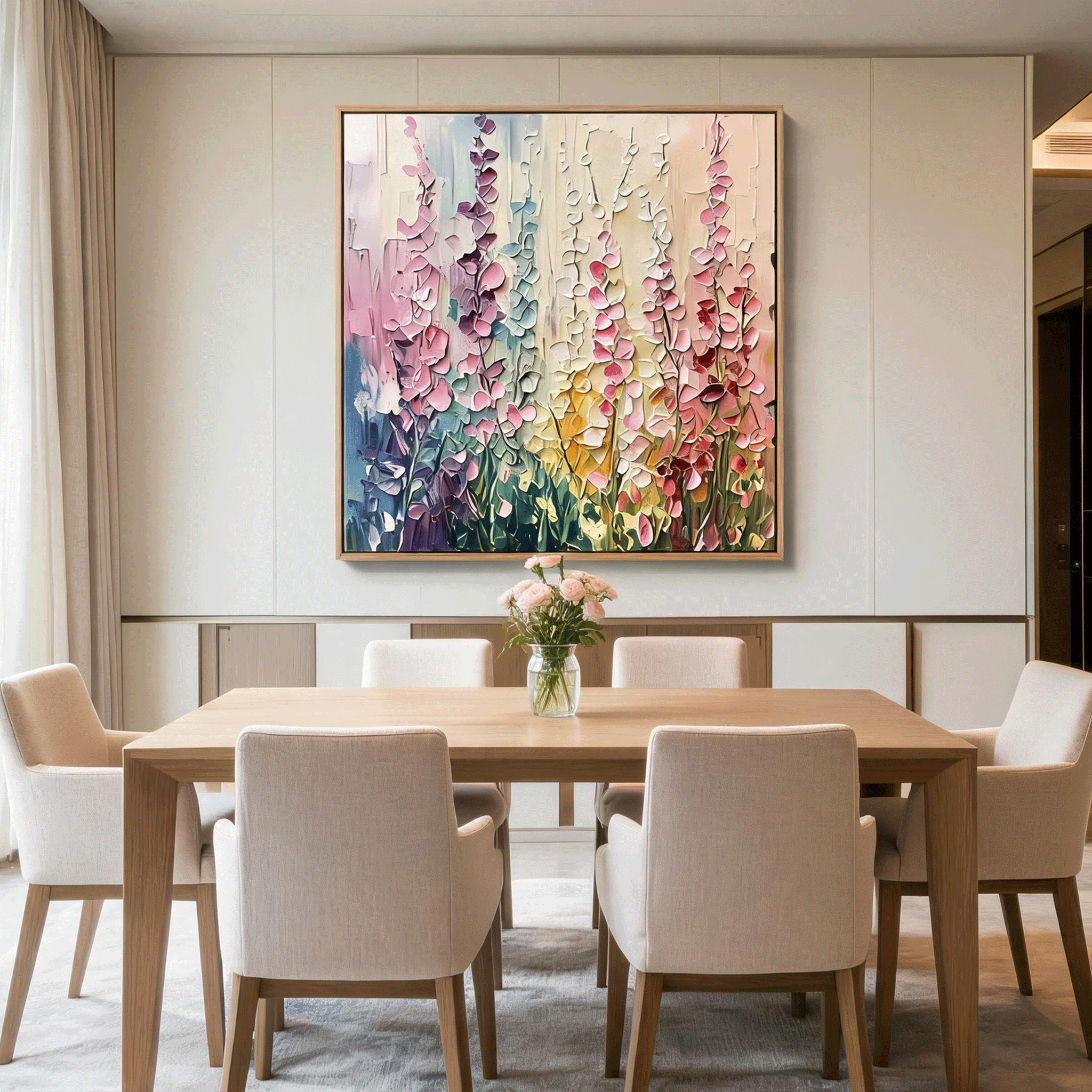 Textured Floral Wall Art #FL058