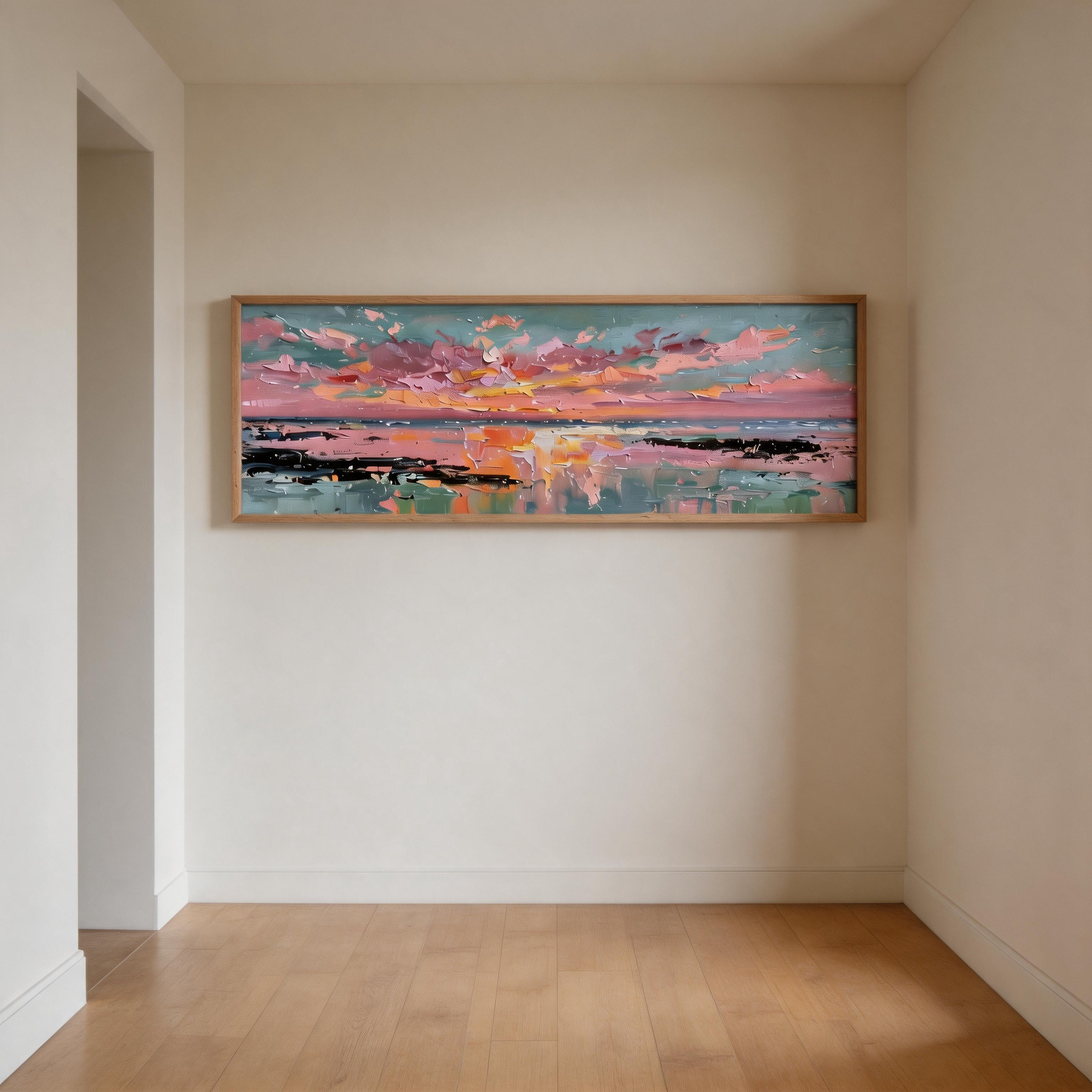 Pastel Coastal Sunset Wall Art #BC022