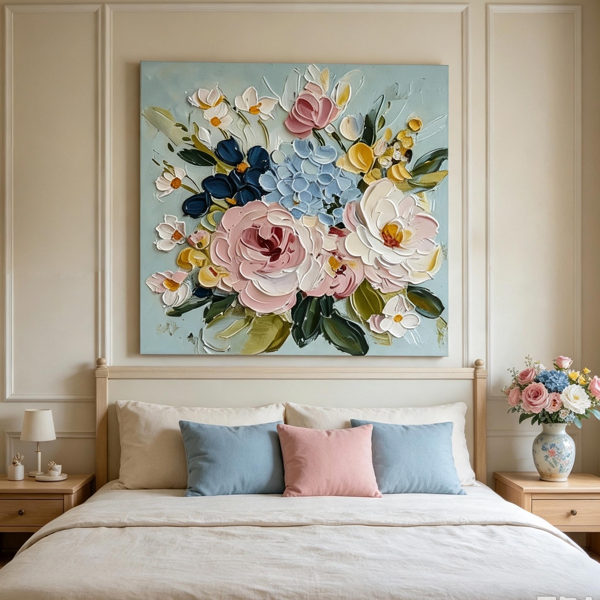 Elegant Floral Bouquet Wall Art #FL079