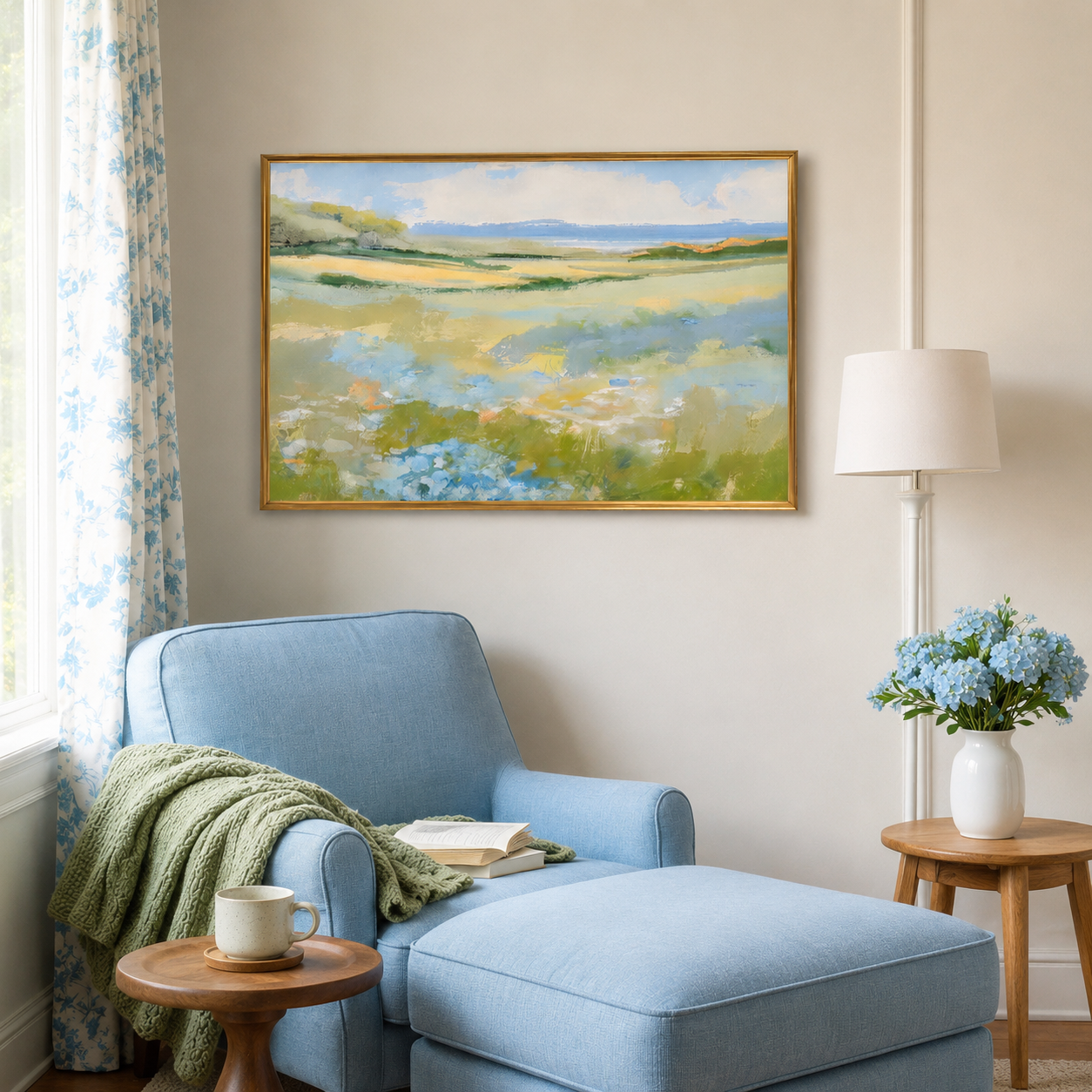 Soft Coastal Landscape Wall Art #PL002