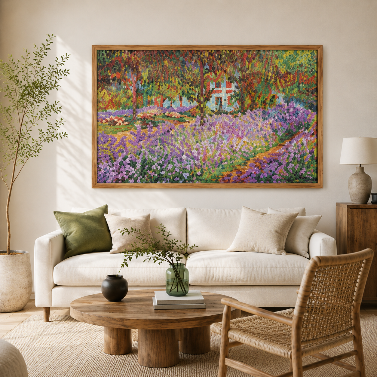 Purple Garden Landscape Wall Art #LS025