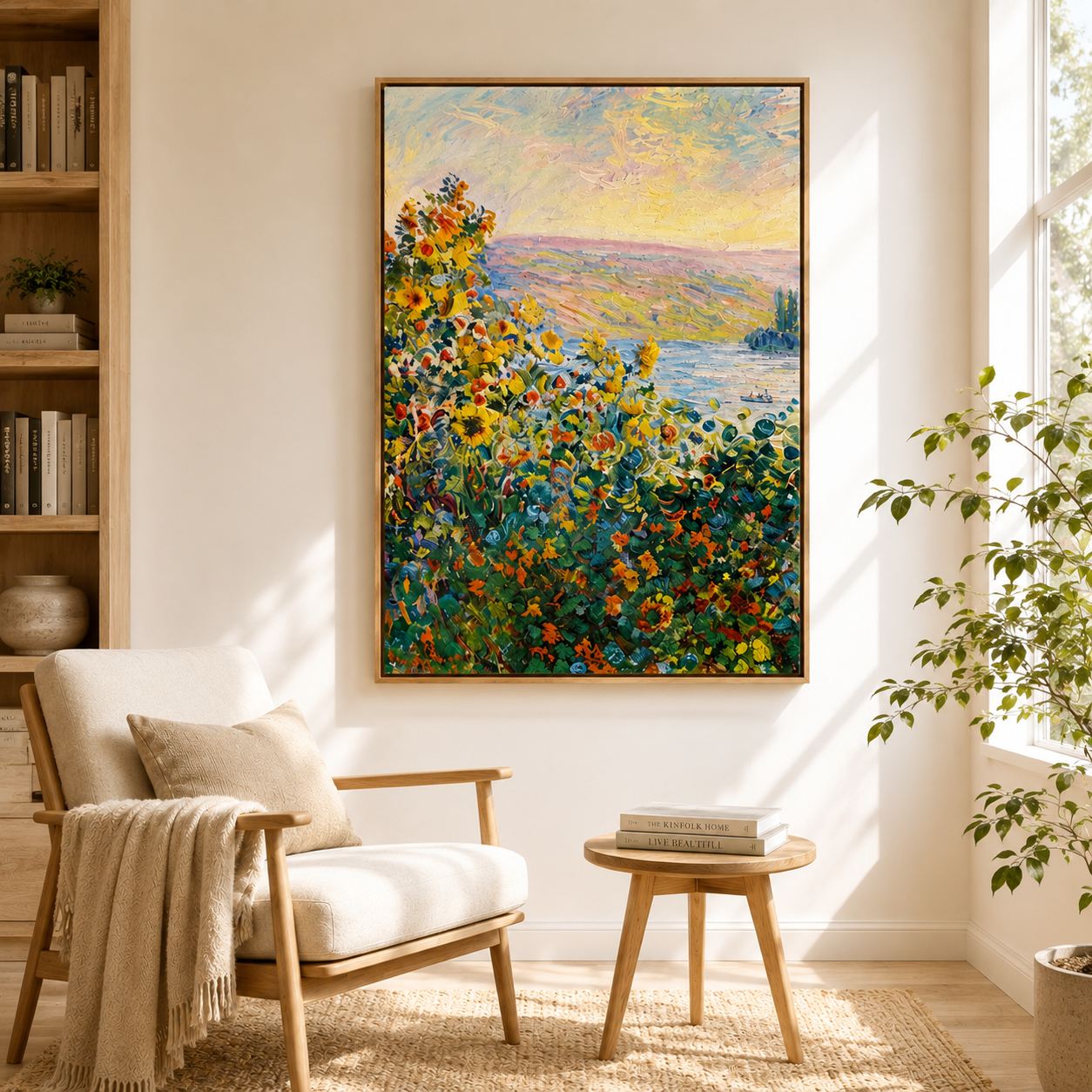 Colorful Wildflower Landscape Wall Art #LS015