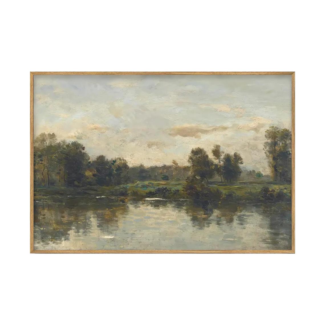 Reflective River Landscape Wall Art #LS056