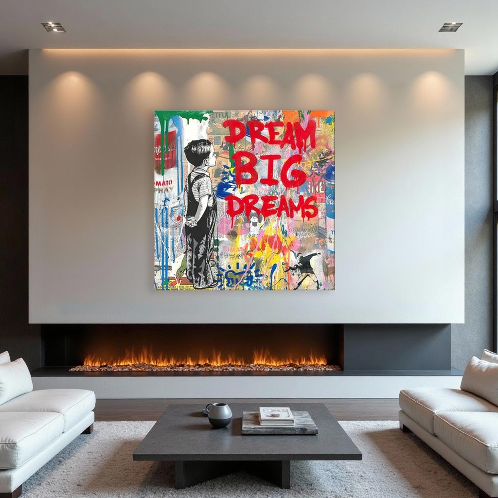 Dream Big Graffiti Wall Pop Art #PP001