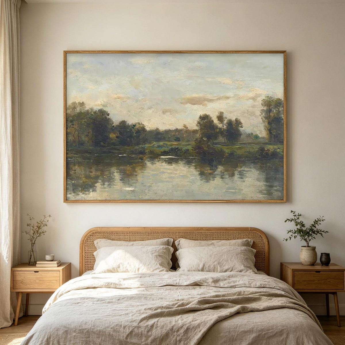 Reflective River Landscape Wall Art #LS056