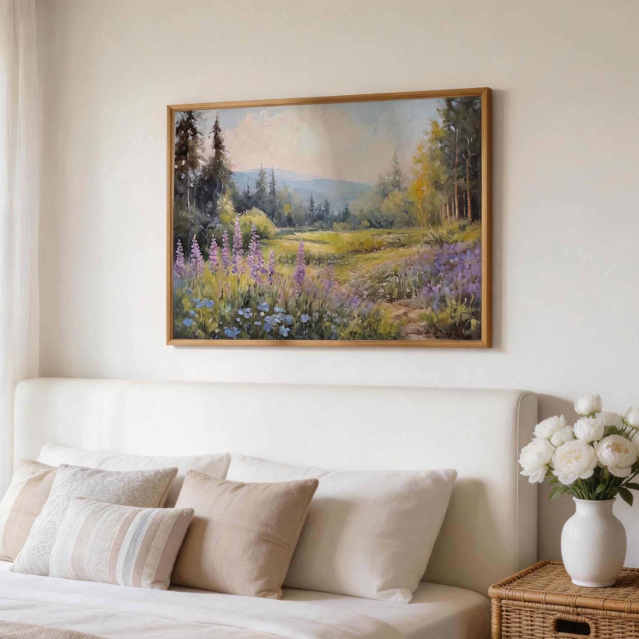 Wildflower Valley Landscape Wall Art #FL025