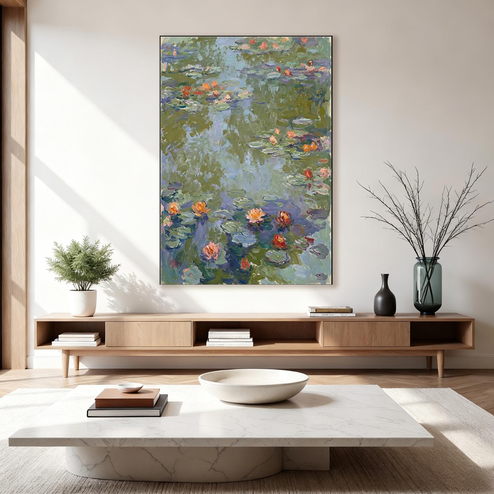 Water Lily Pond Wall Art #FL005
