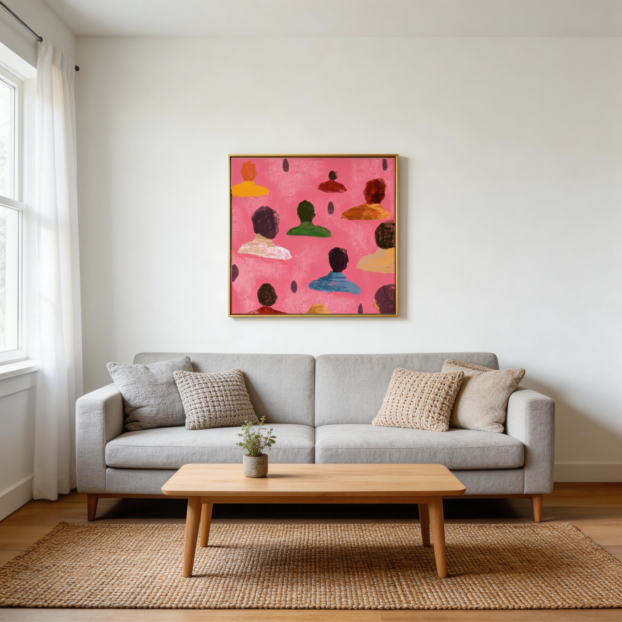 Colorful Abstract Portrait Canvas Wall Art #CP011