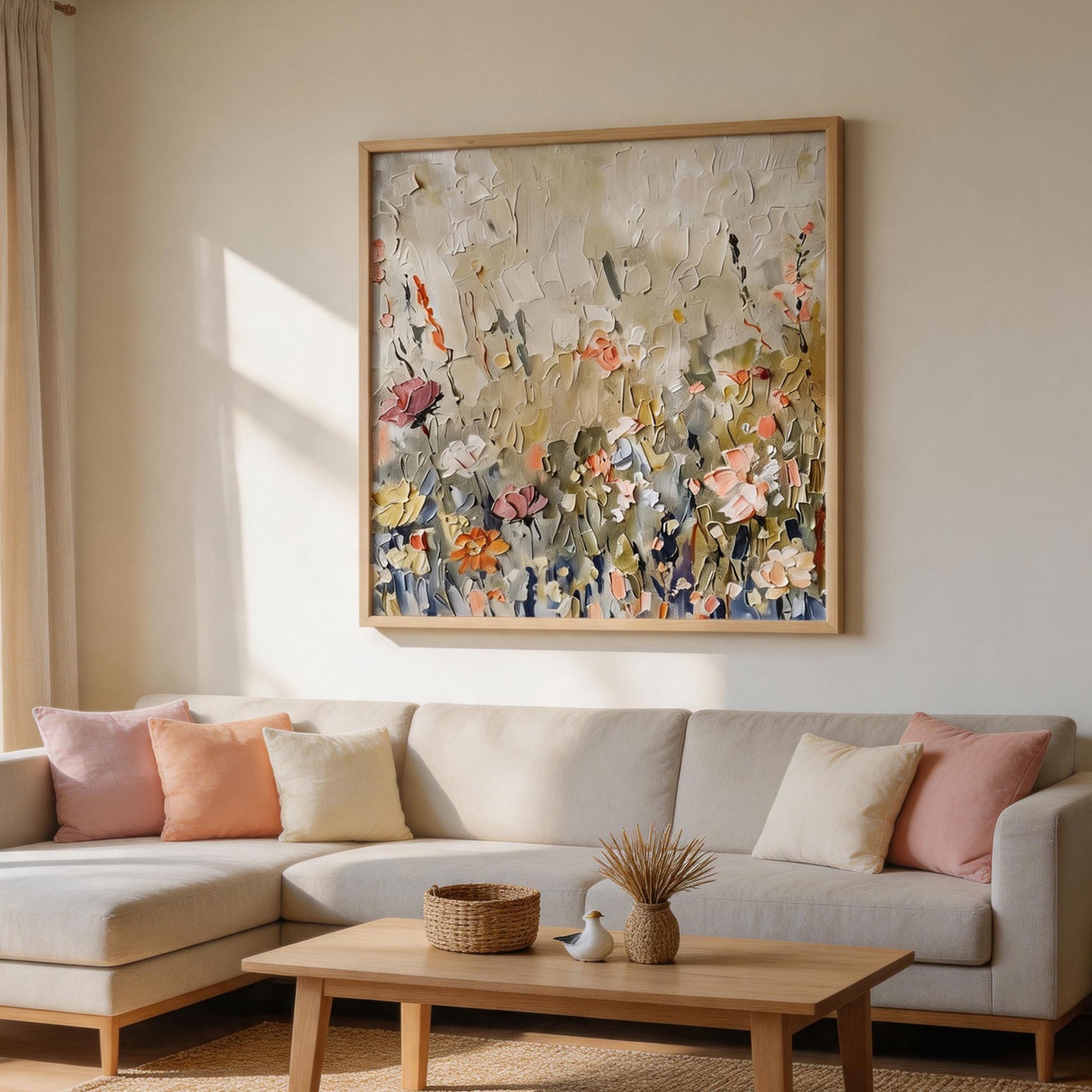 Soft Wildflower Meadow Wall Art #FL021