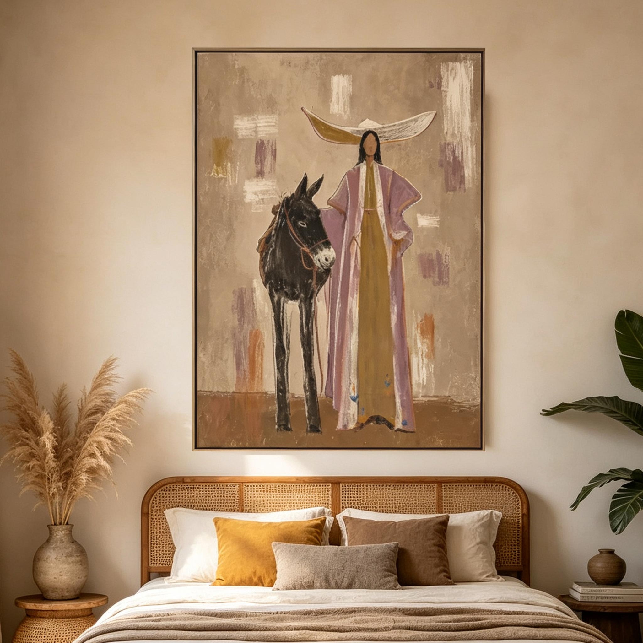 Companion of the Desert – Wabi-Sabi Figurative Painting #AN004