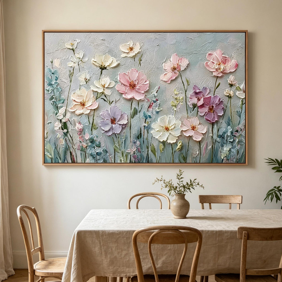 Pastel Wildflower Meadow Wall Art #FL063