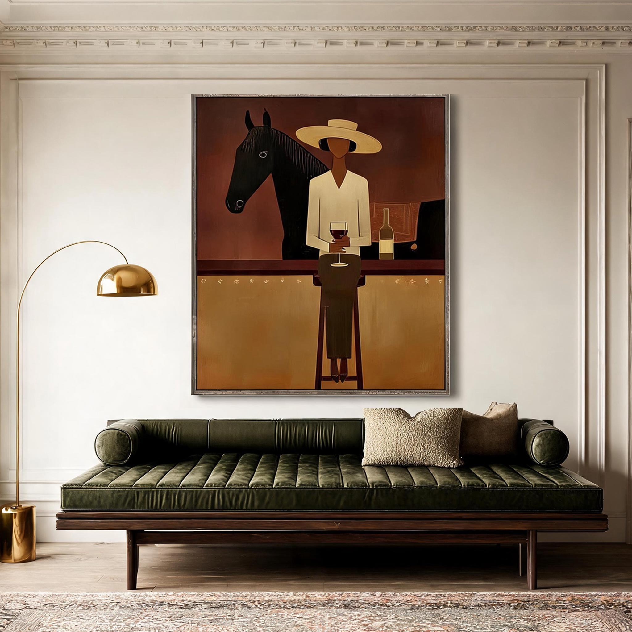 Equestrian Elegance | Modern Figurative Wall Art #HA046