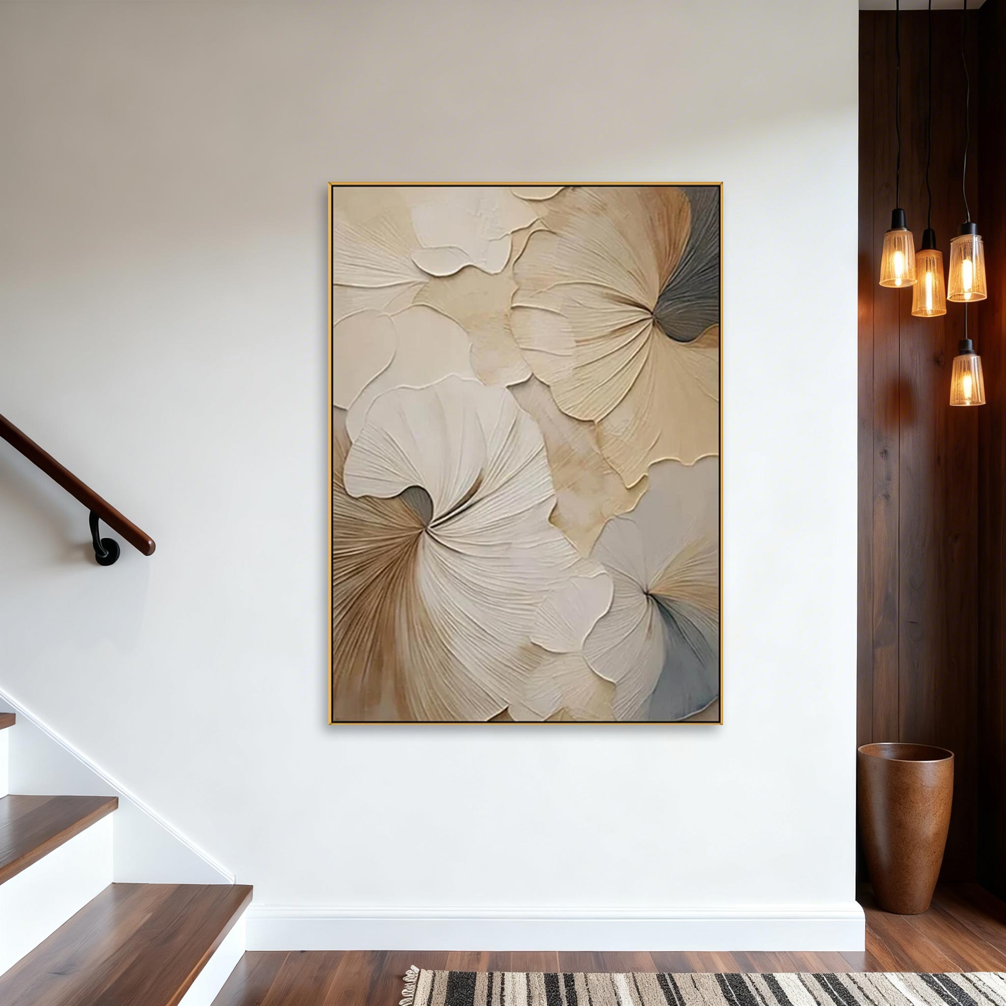 Minimalist Ginkgo Canvas Art #MA012