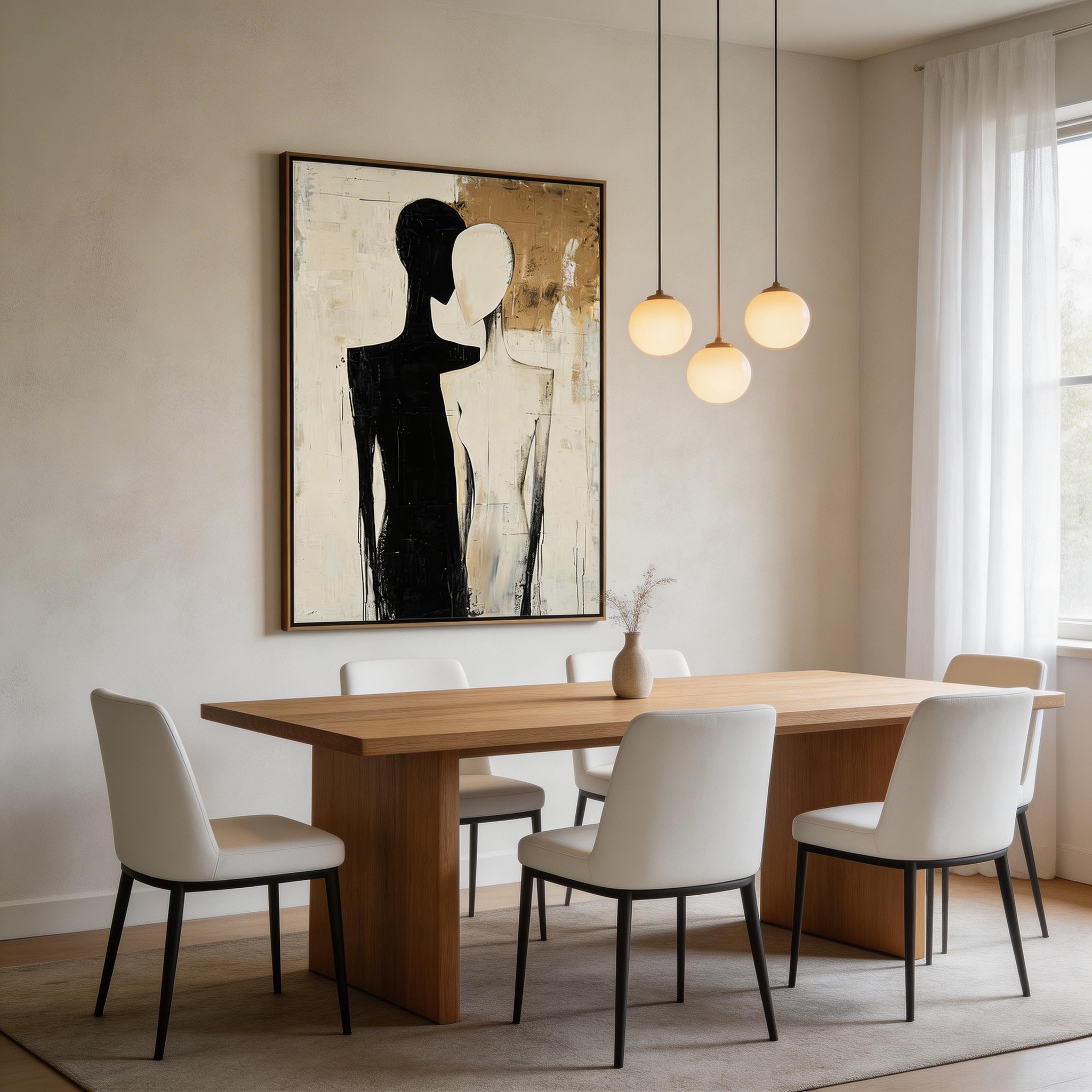 Abstract Couple Silhouette Wall Art#MA023