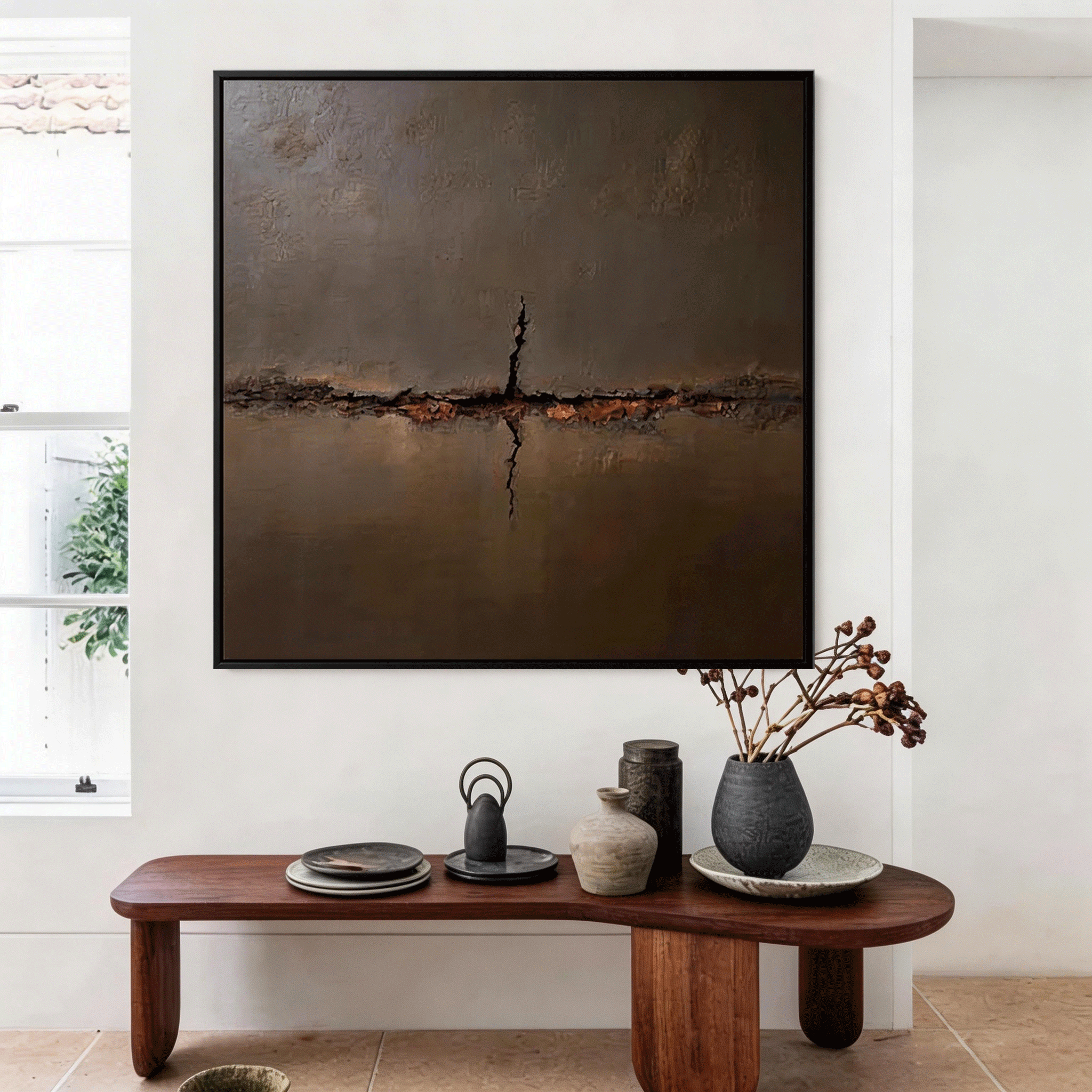 Wabi Sabi Art Earthen Aura Painting #WS001