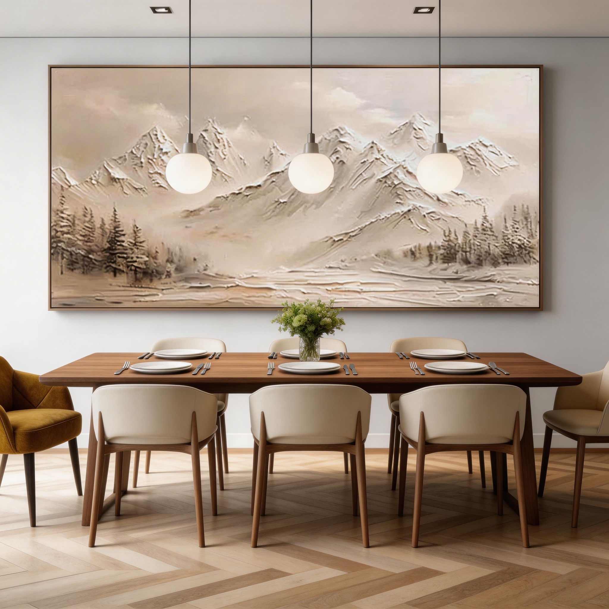 Abstract Mountain Landscape Wall Art #MA025