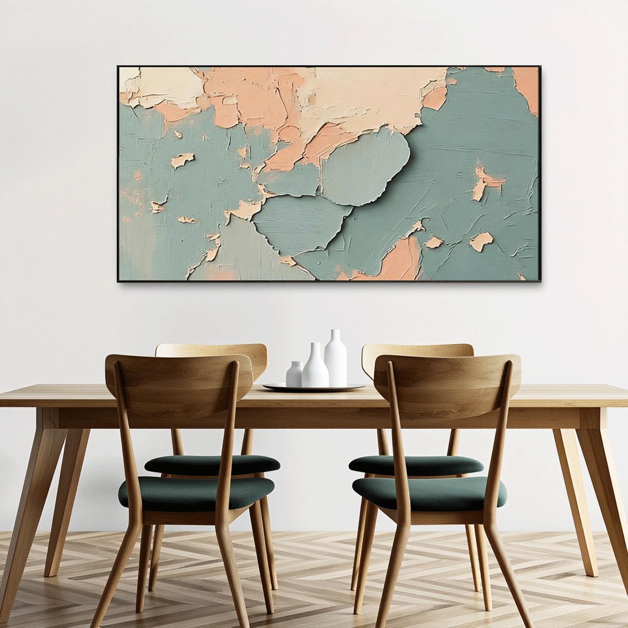 Modern Abstract Wall Art Beige Color Scheme #AB011