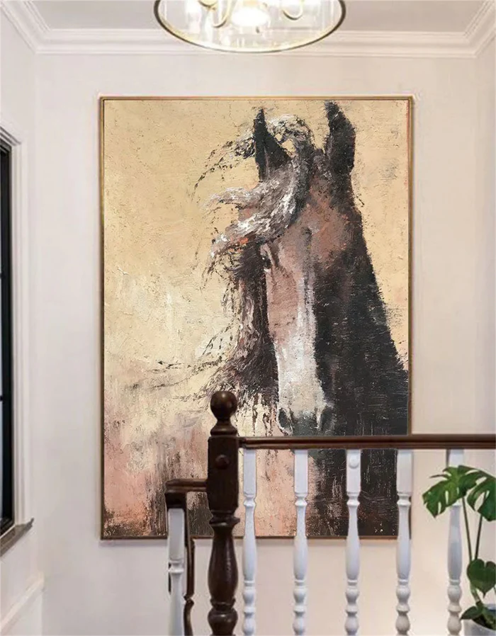 Abstract Animal Art Horse Texture Wall Art #AT012