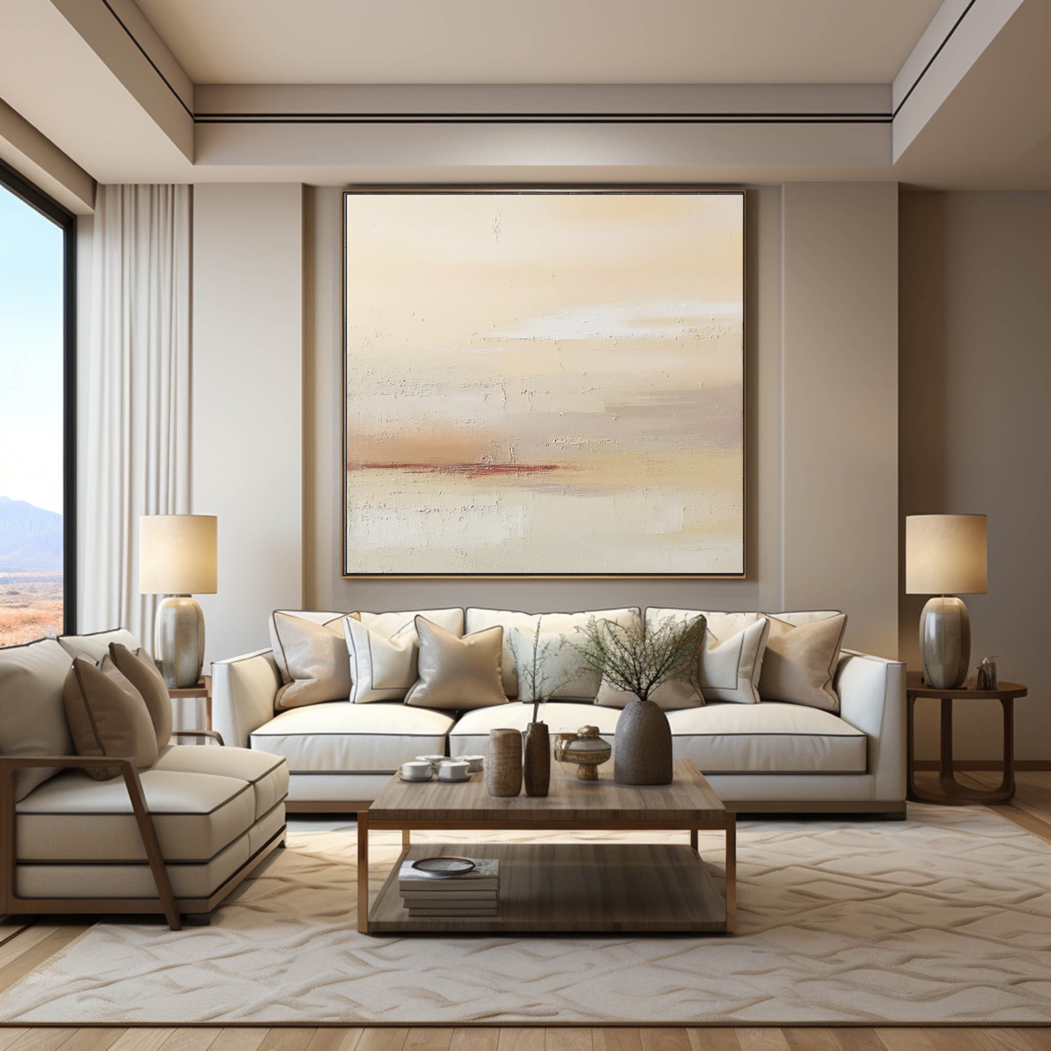 Abstract Art With Soft Colors painting #AB004