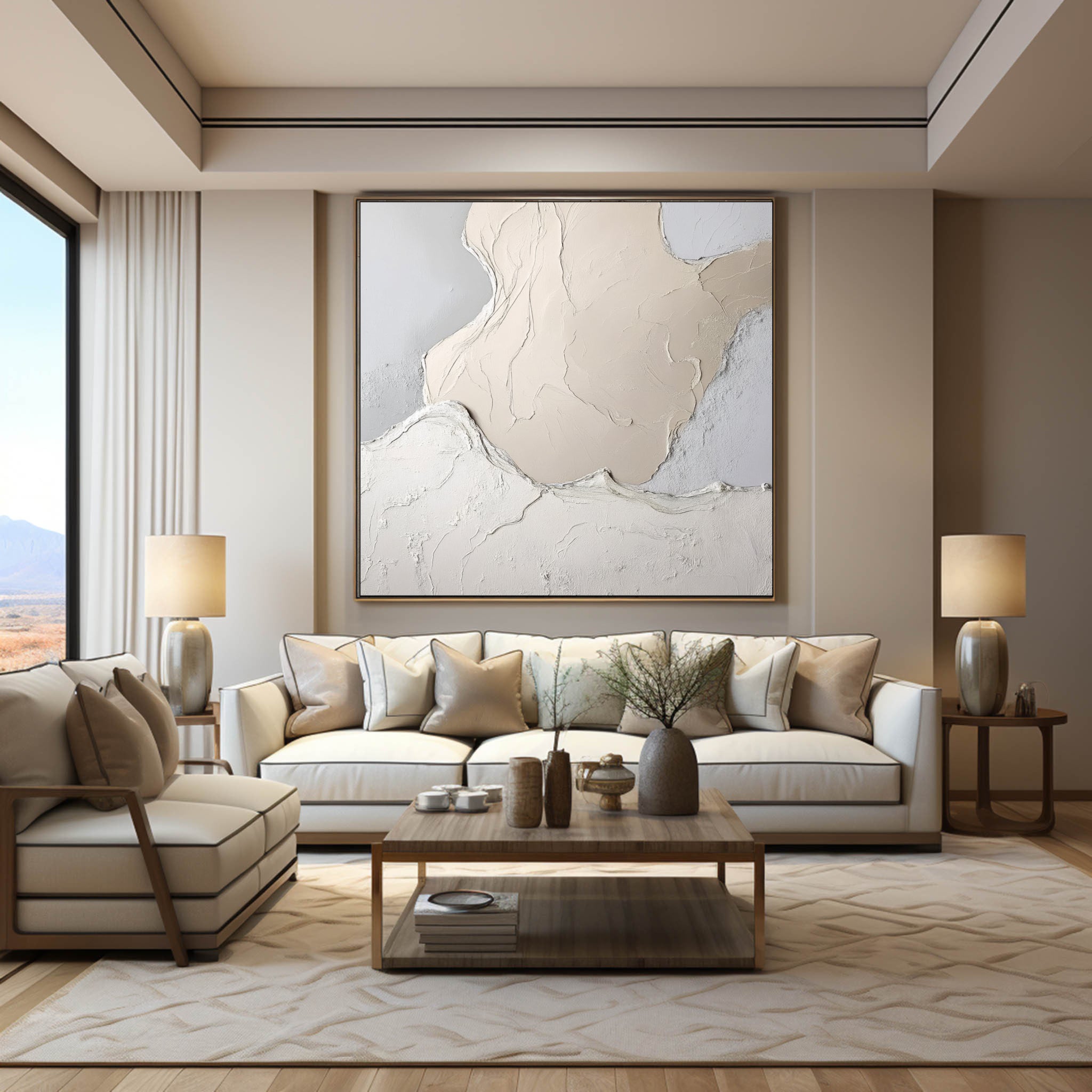 Abstract Art With Neutral Colors Painting #AB001