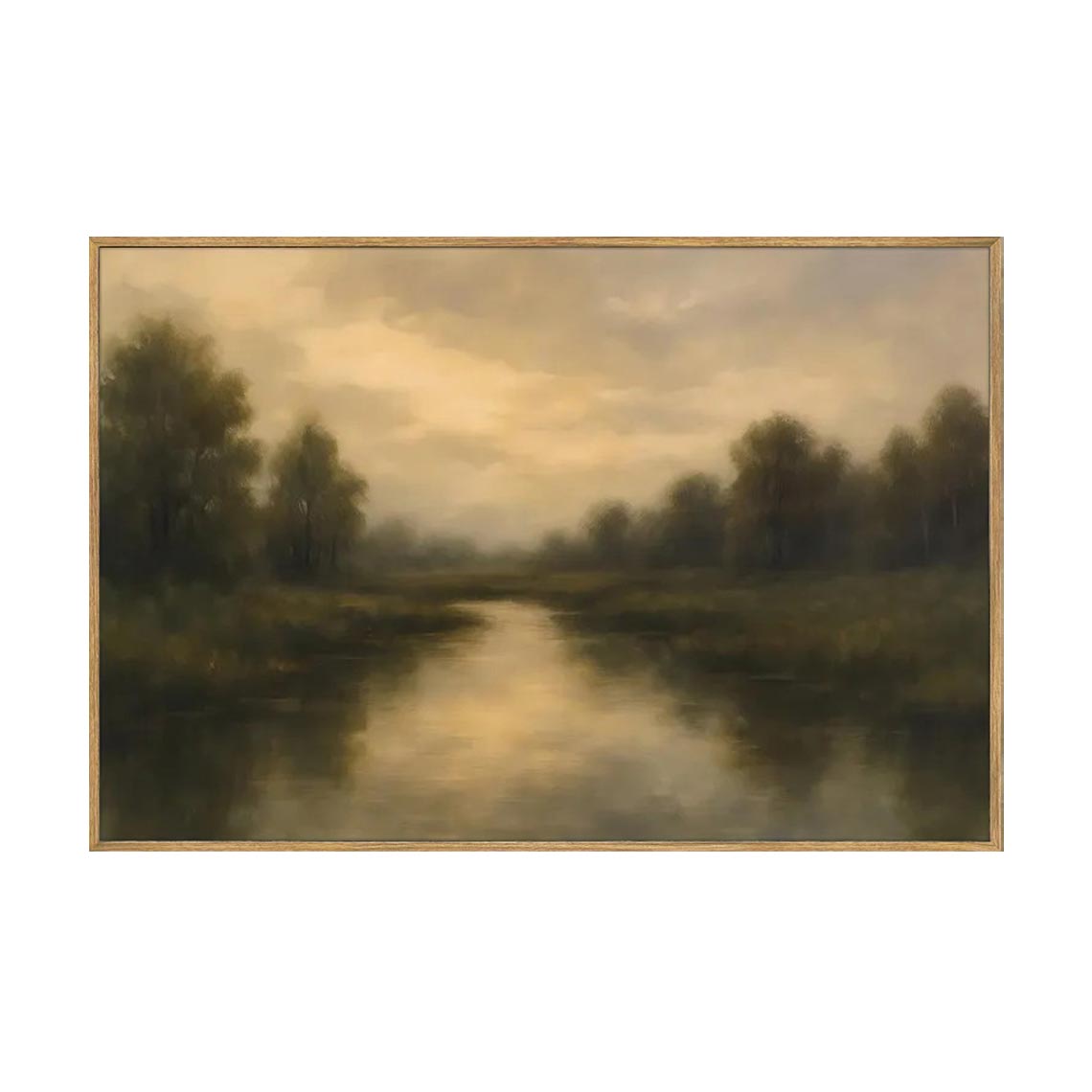 Misty River Landscape Wall Art #LS050