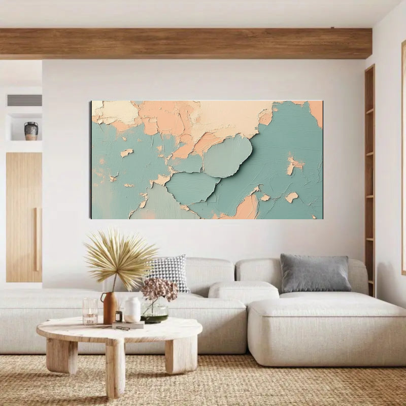 Modern Abstract Wall Art Beige Color Scheme #AB011