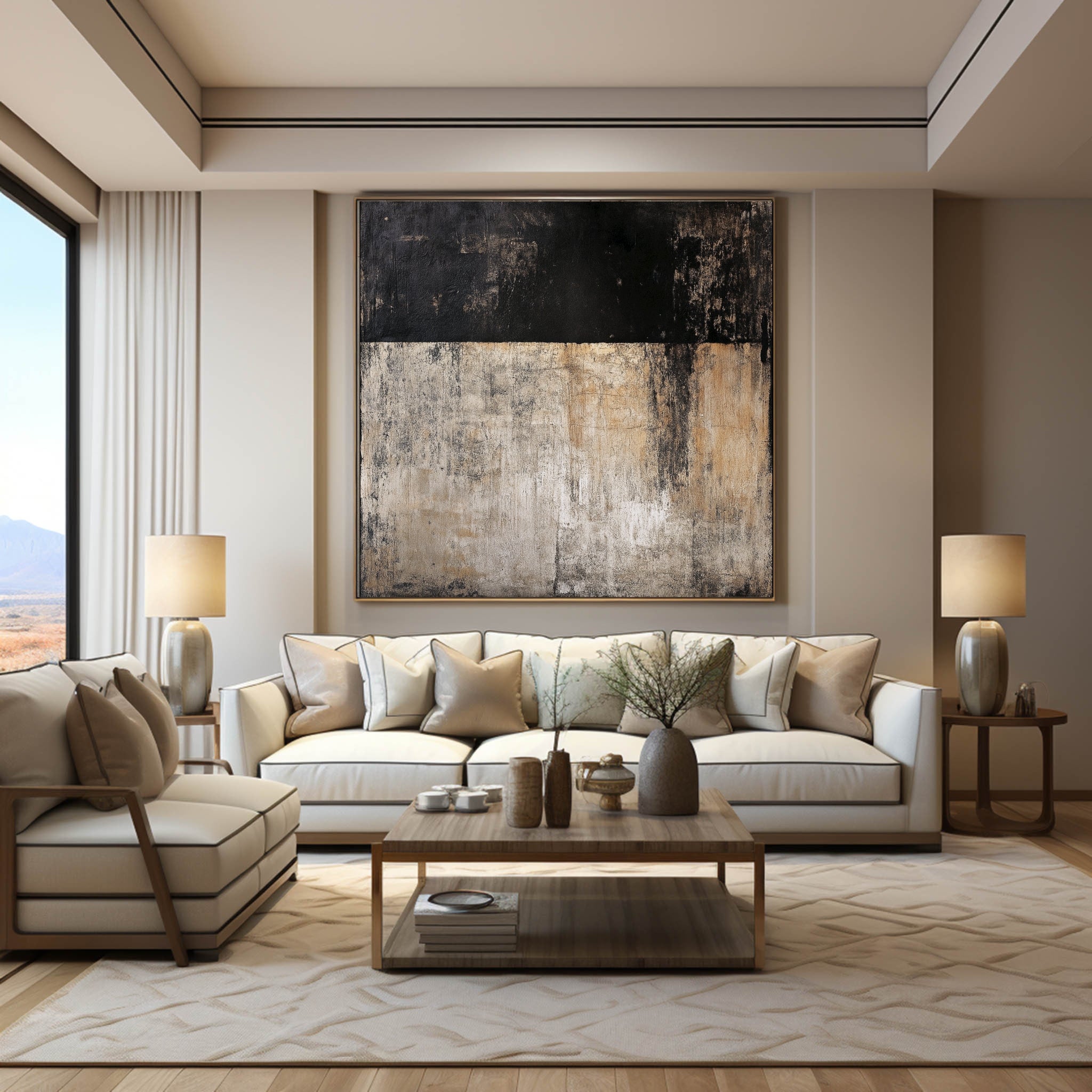 Modern Abstract Wall Art Canvas Painting #AB008