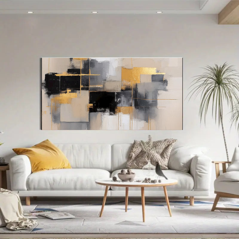 Abstract Art With Gold Accents Painting #AB005