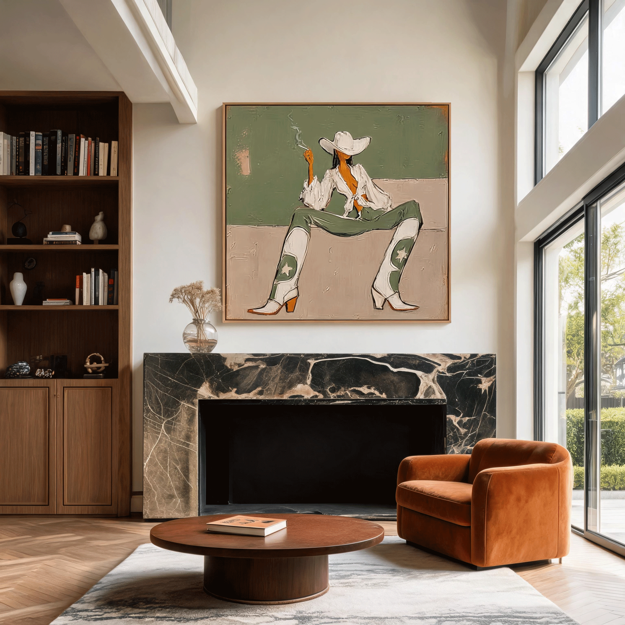 Cowgirl Wall Art | Western Figurative Oil Painting #CP062