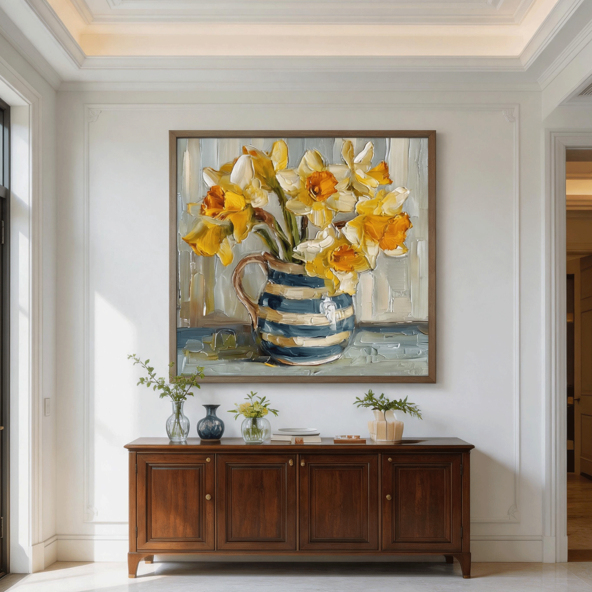 Yellow Daffodil Floral Wall Art #FL067