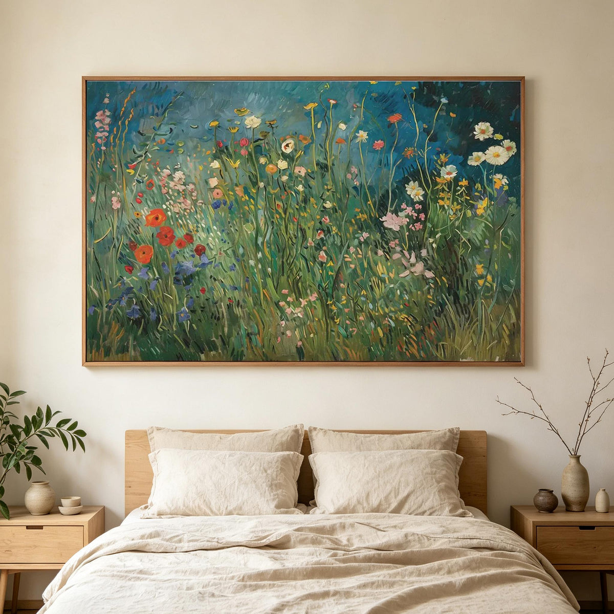 Colorful Wildflower Meadow Wall Art #FL065