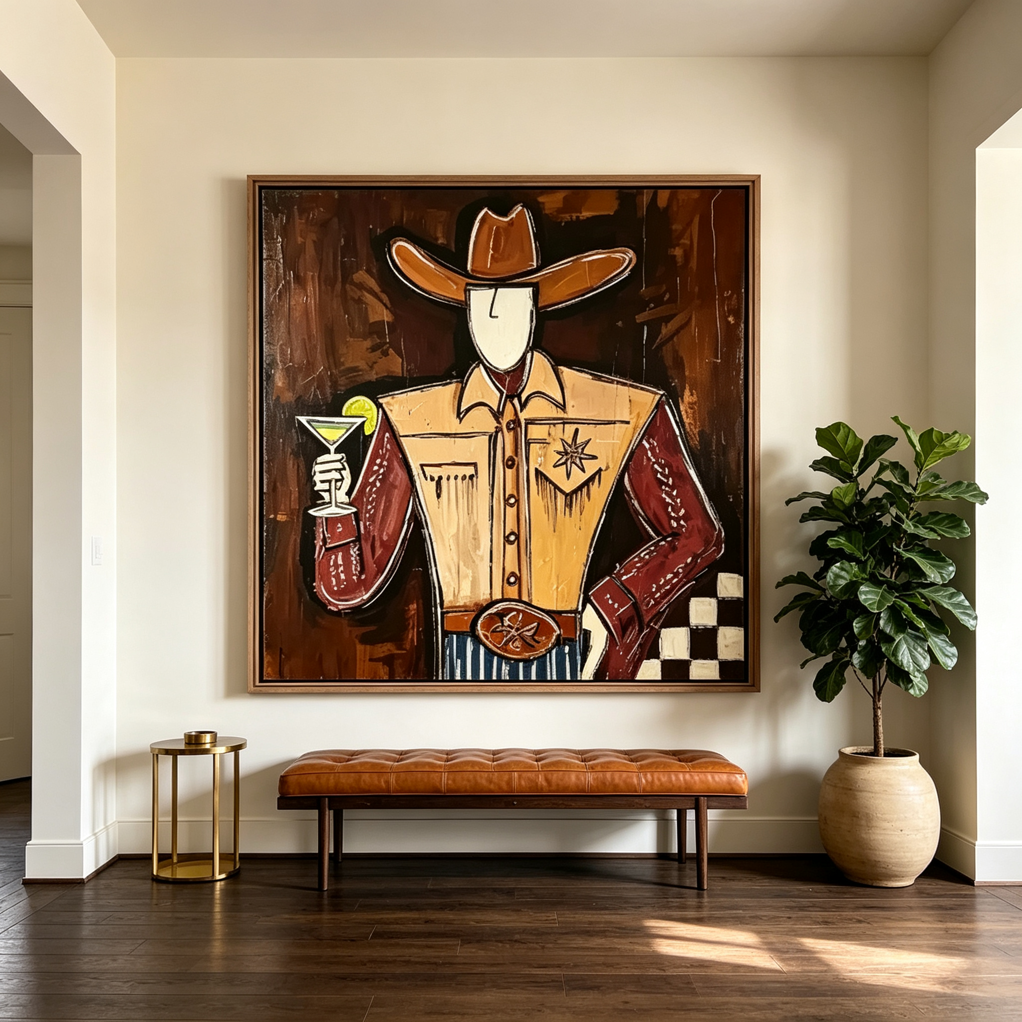 Vivid Rider – Modern Expressionist Cowboy Painting #CP071