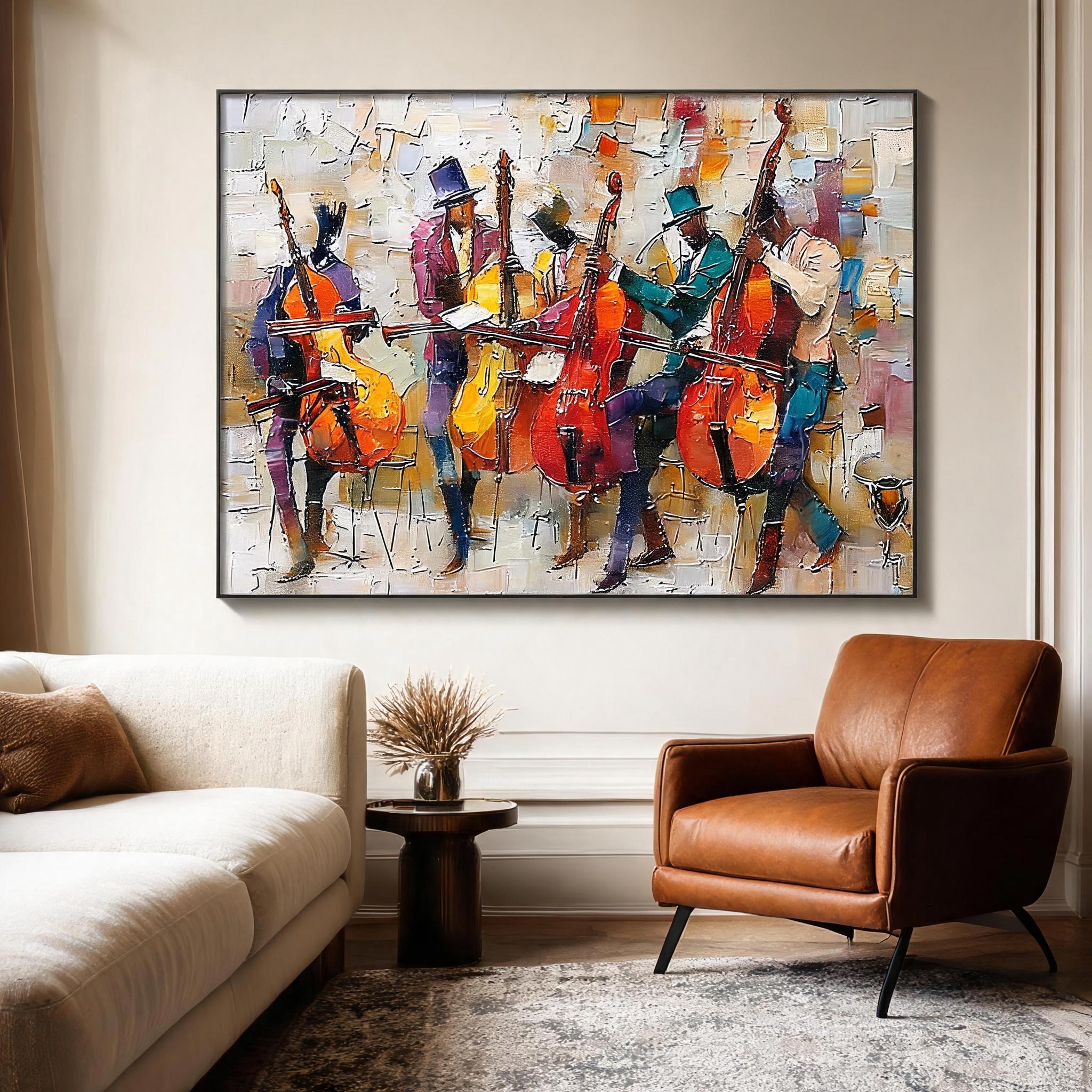 Jazz Ensemble | Colorful Musician Wall Art #CP060