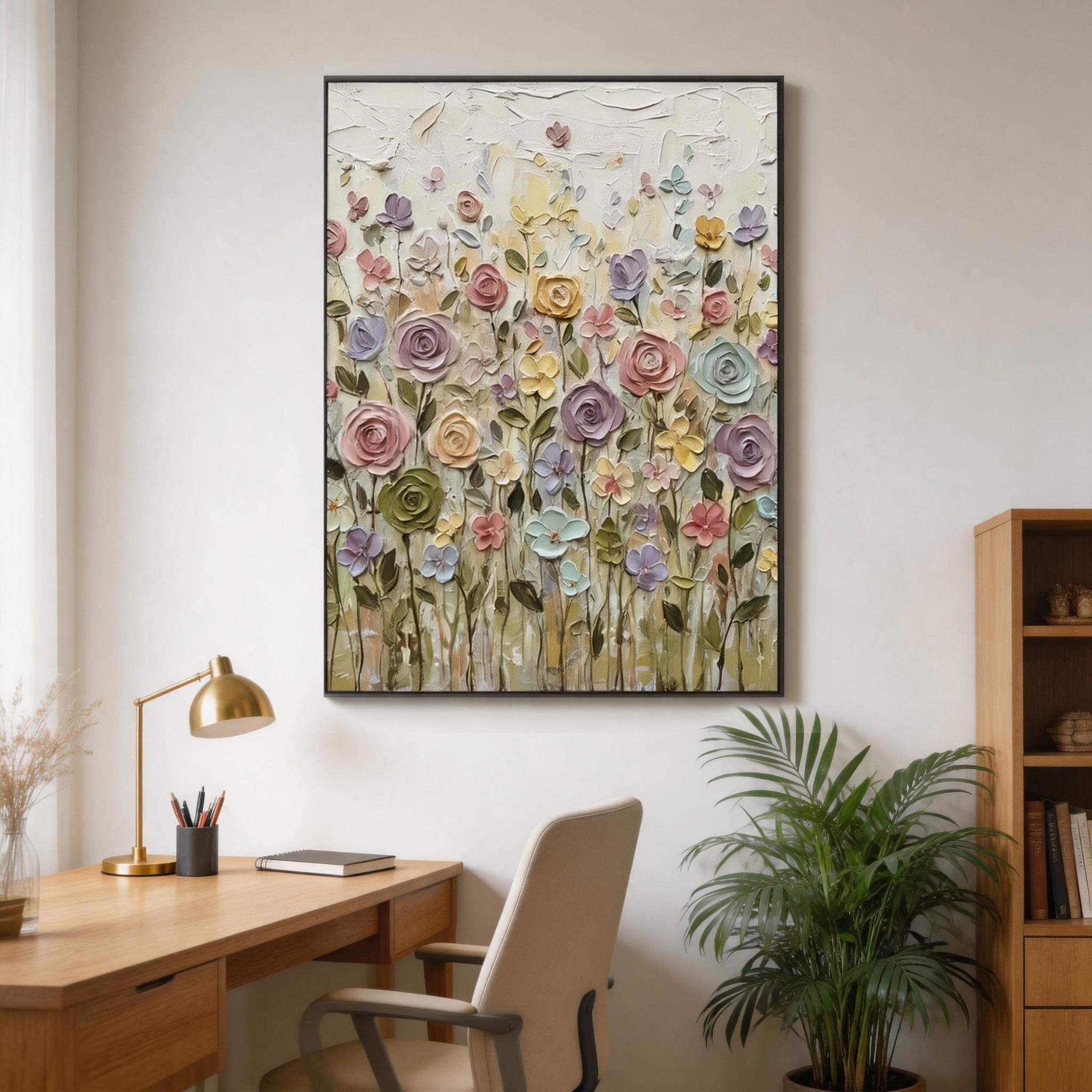 Pastel Floral Garden Wall Art #FL035