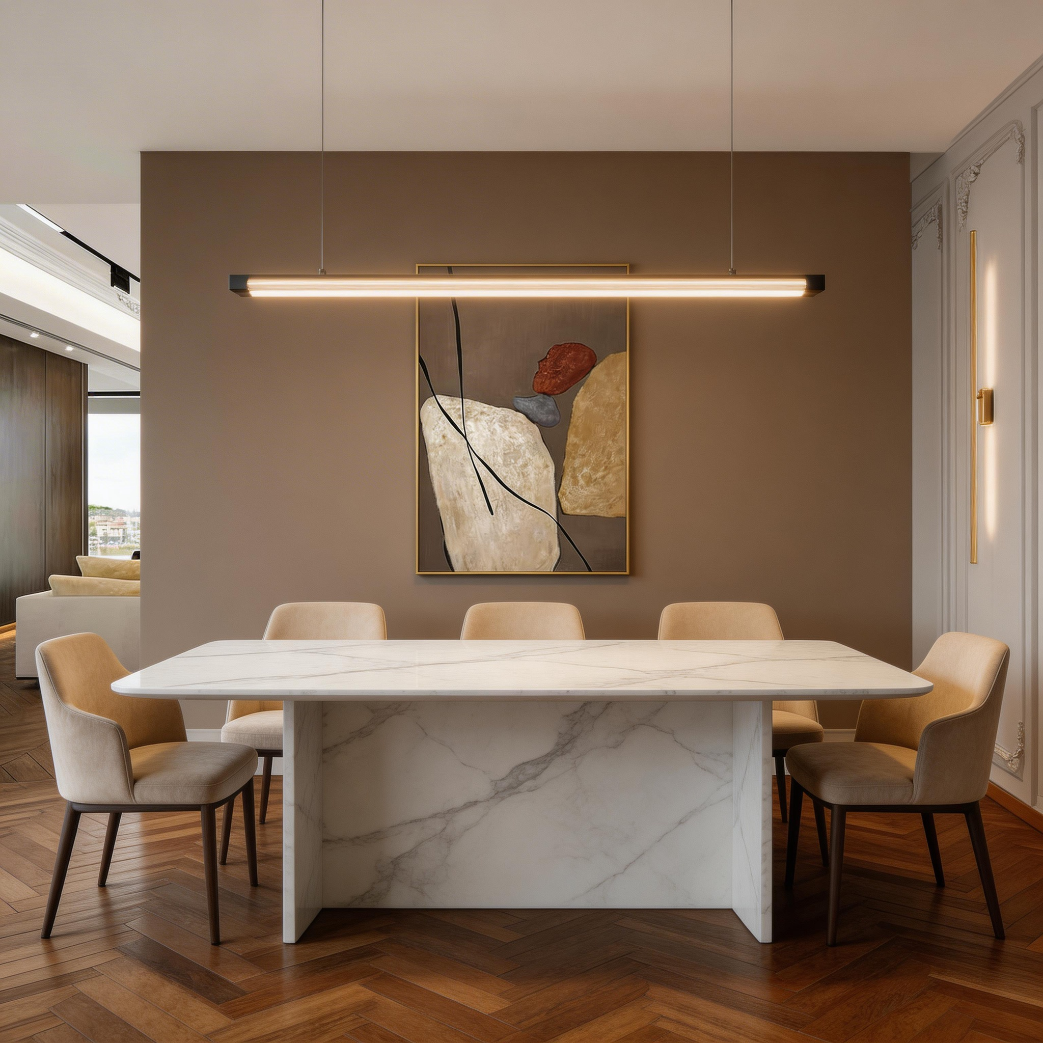 Modern Abstract Neutral Canvas Wall Art #MA017