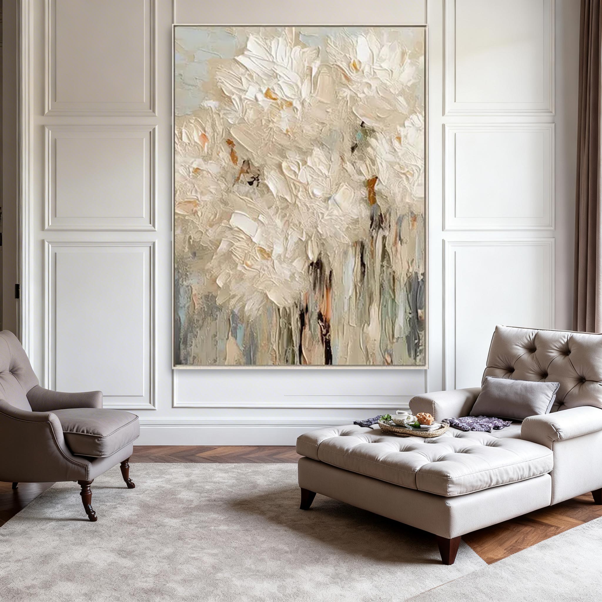 Textured Floral Abstract Wall Art #MA013