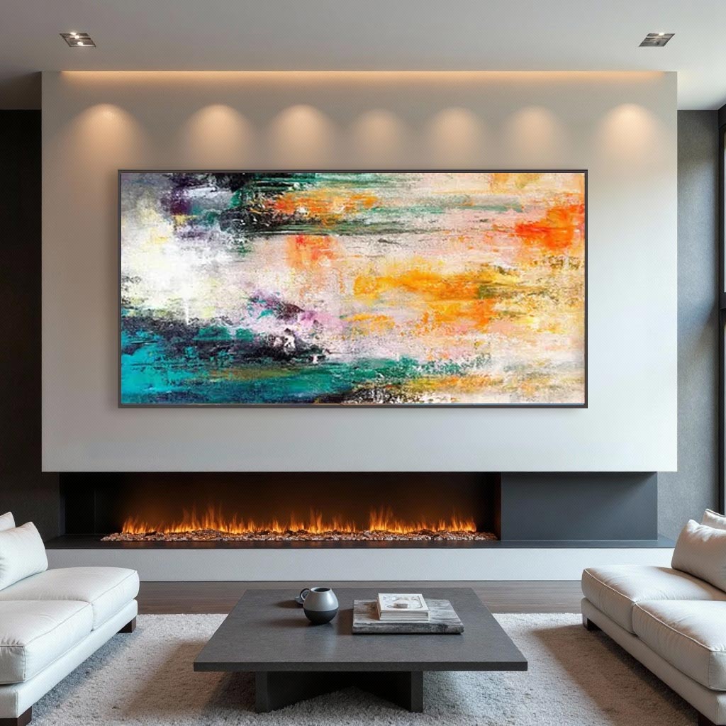 Modern Panoramic Textured Painting #AT039