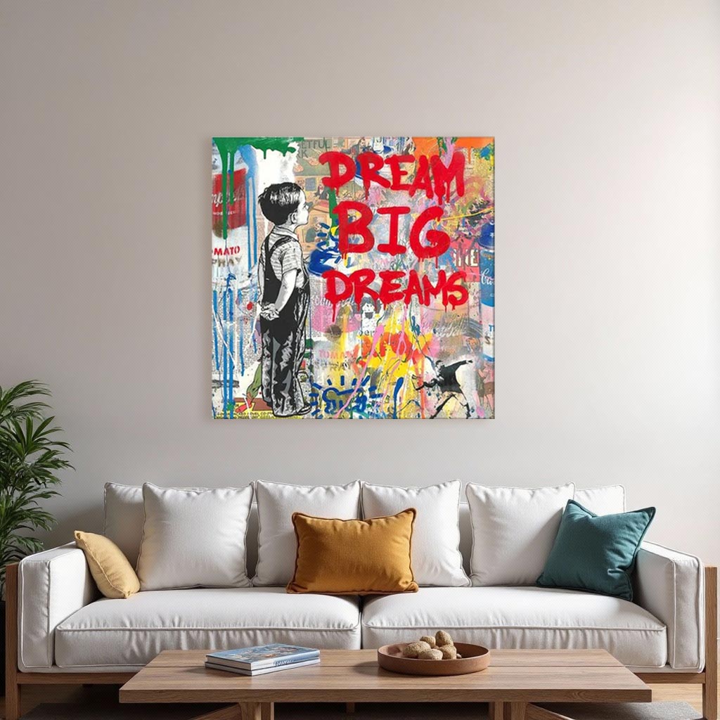 Dream Big Graffiti Wall Pop Art #PP001