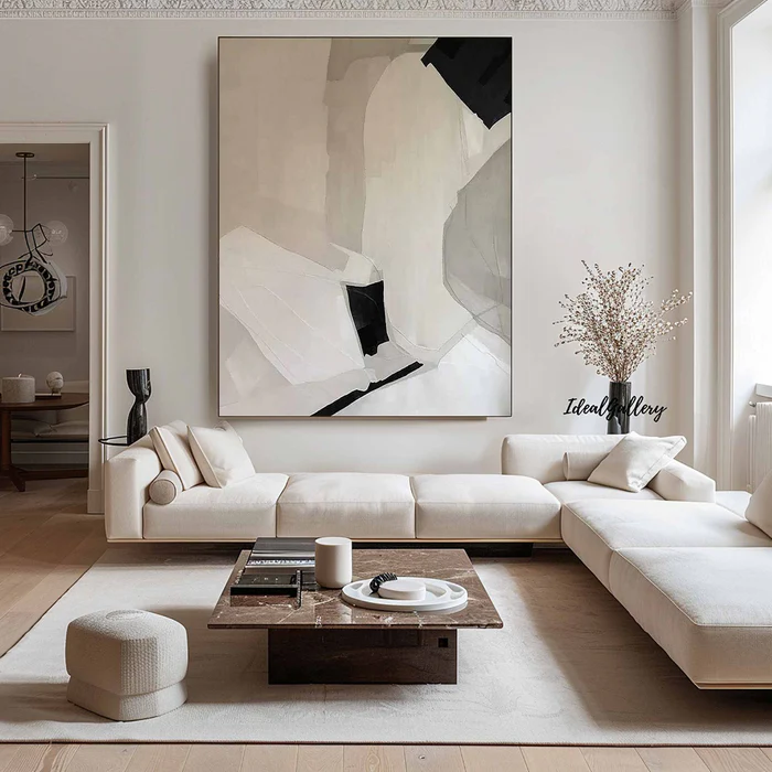 Beige & Brown Abstract #BB004