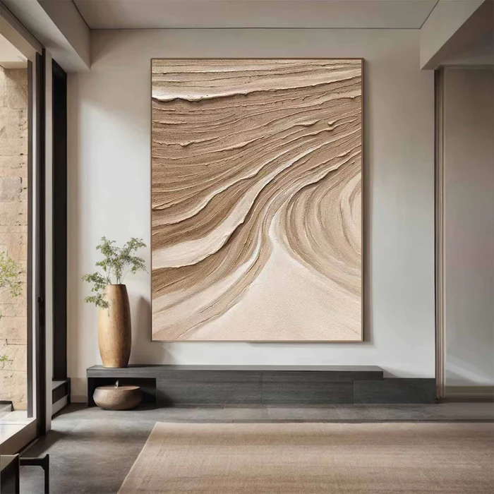 Beige & Brown Abstract #BB005