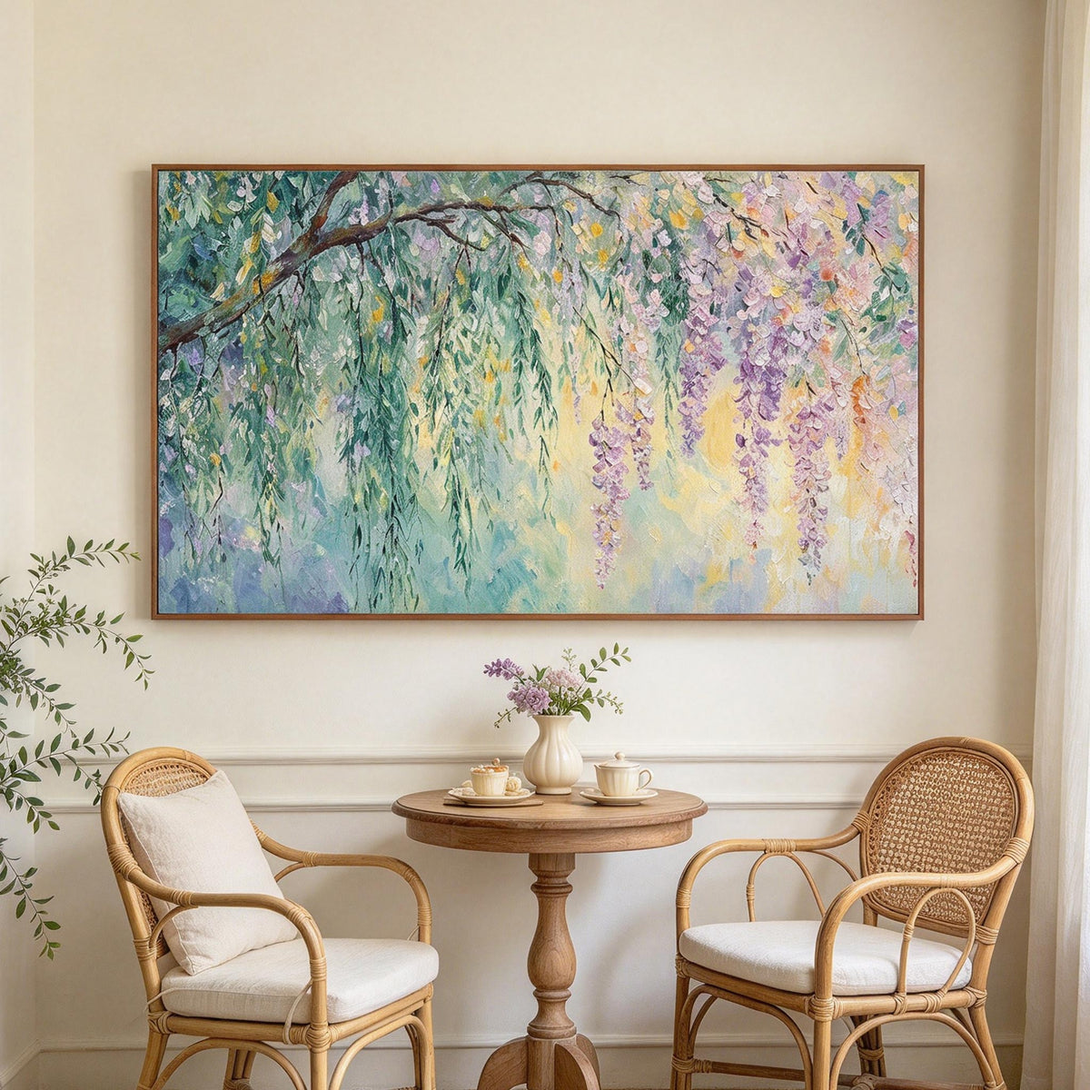 Pastel Willow Tree Branches Wall Art #LS082