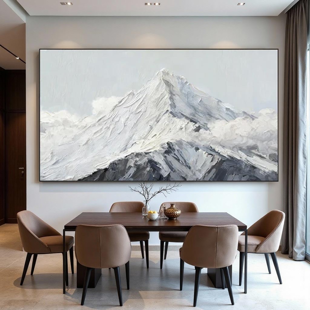 Design Hand drawn Layered Texture Mountain Wall Art #MA001