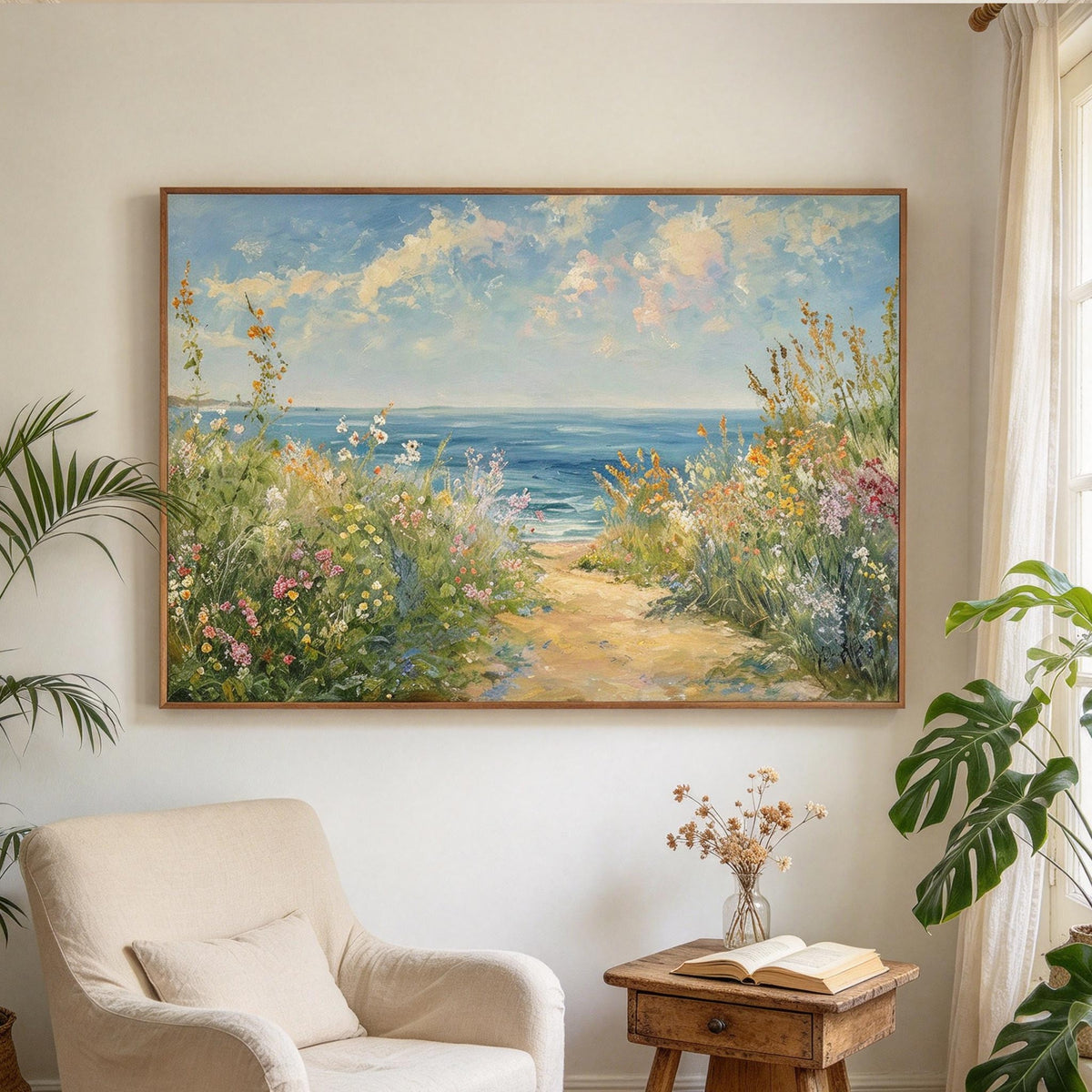 Coastal Wildflower Path Wall Art #LS088