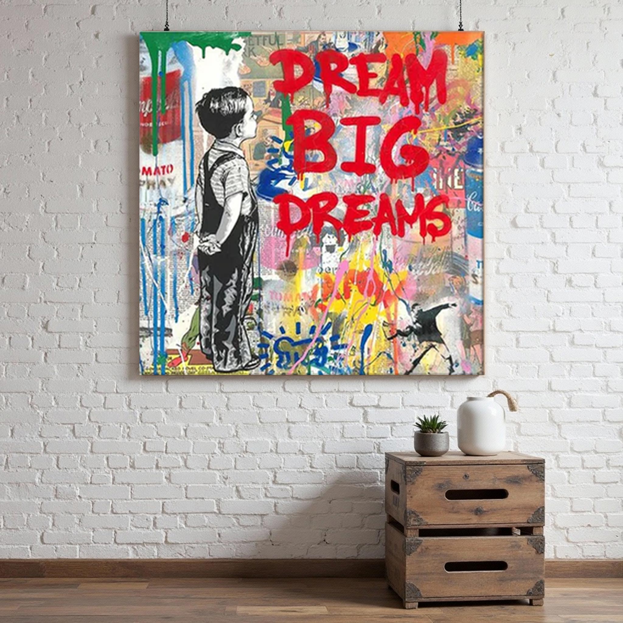 Dream Big Graffiti Wall Pop Art #PP001