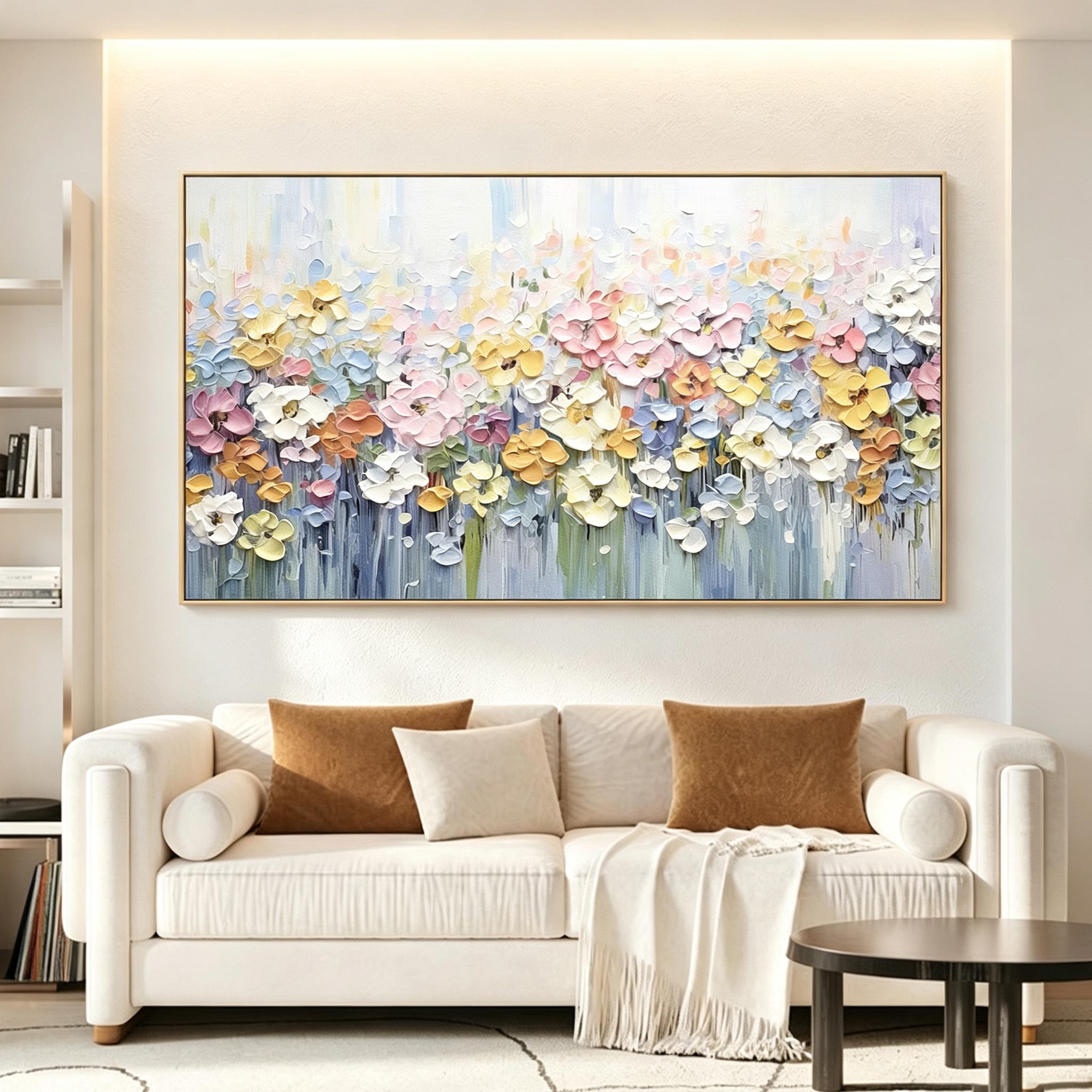 Pastel Floral Garden Wall Art #FL077