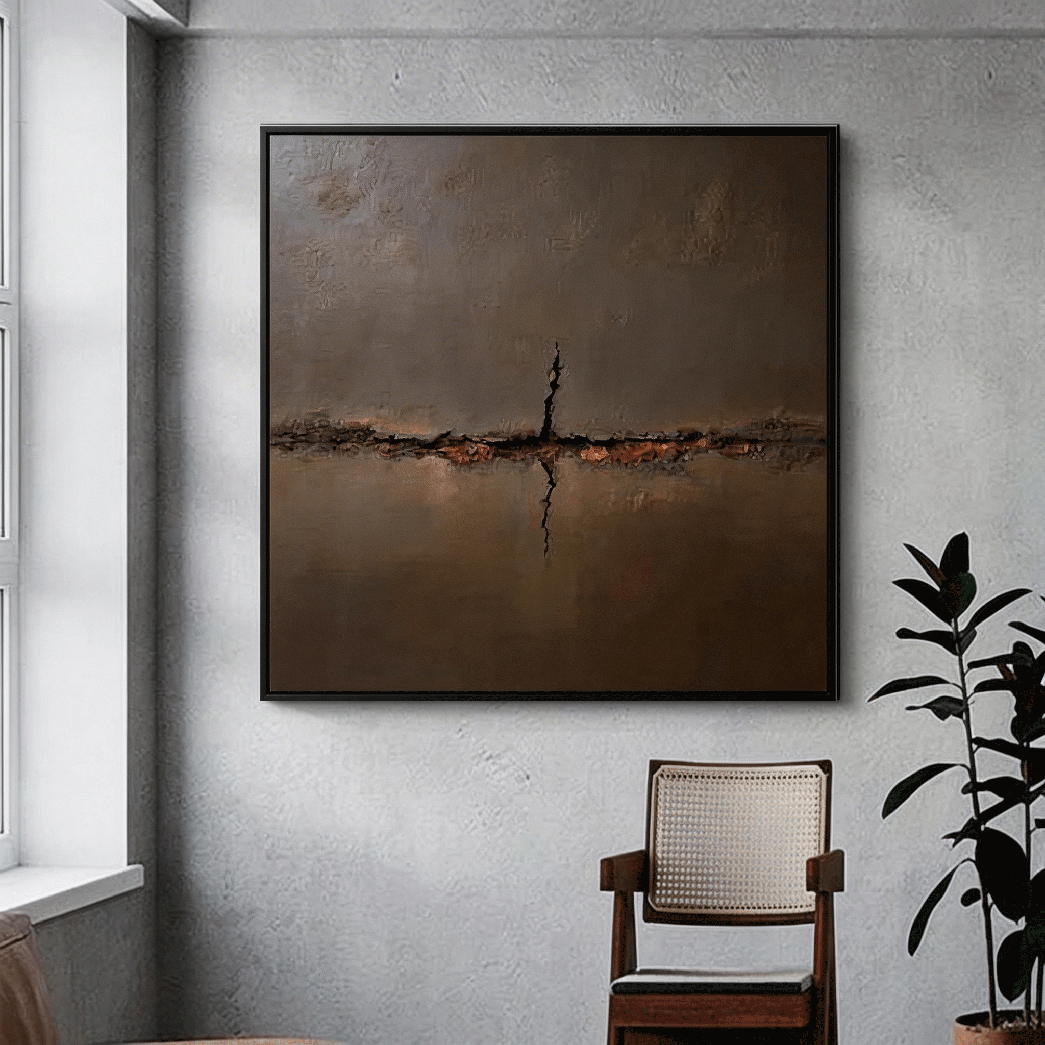 Wabi Sabi Art Earthen Aura Painting #WS001