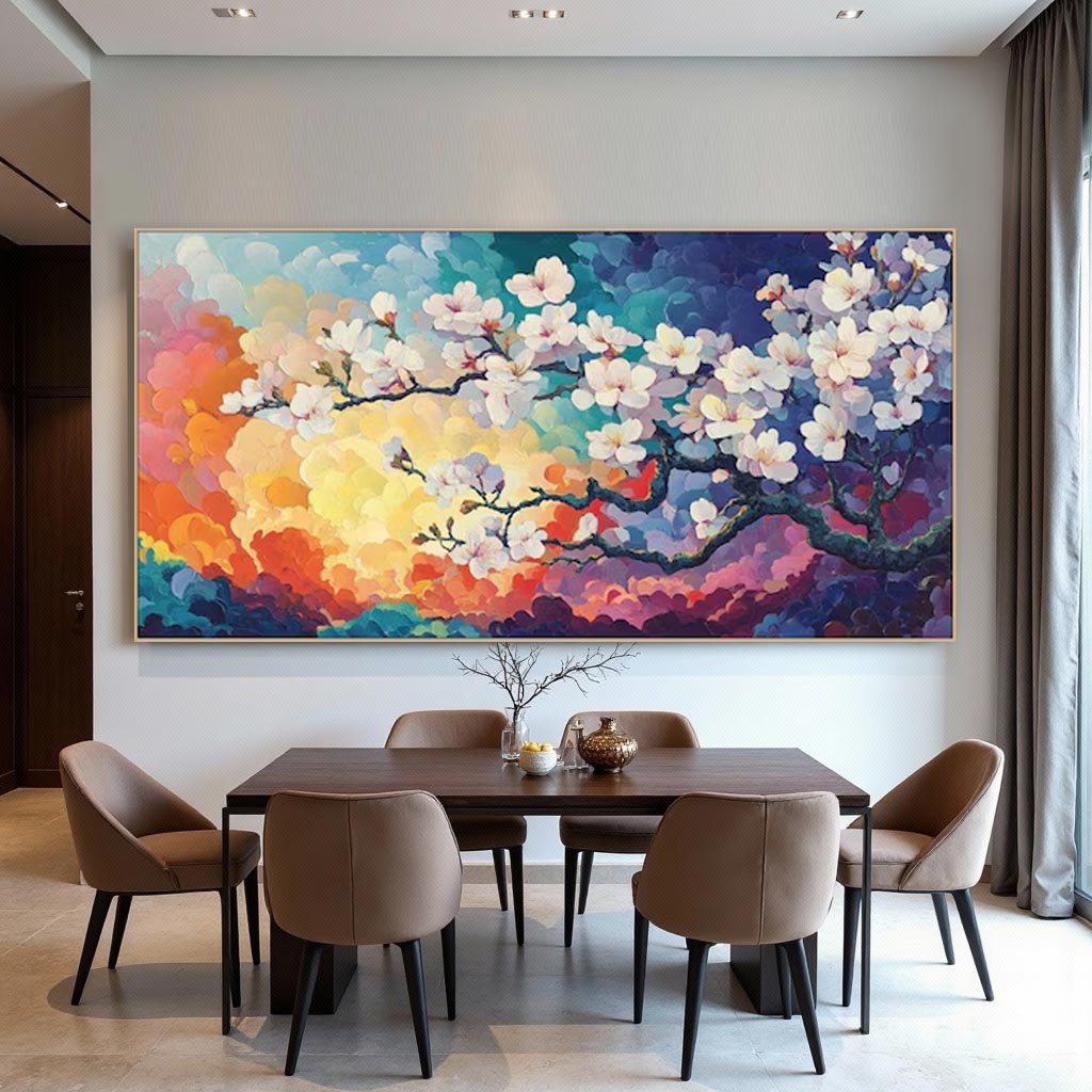 Floral Abstract Landscape Painting #AT040