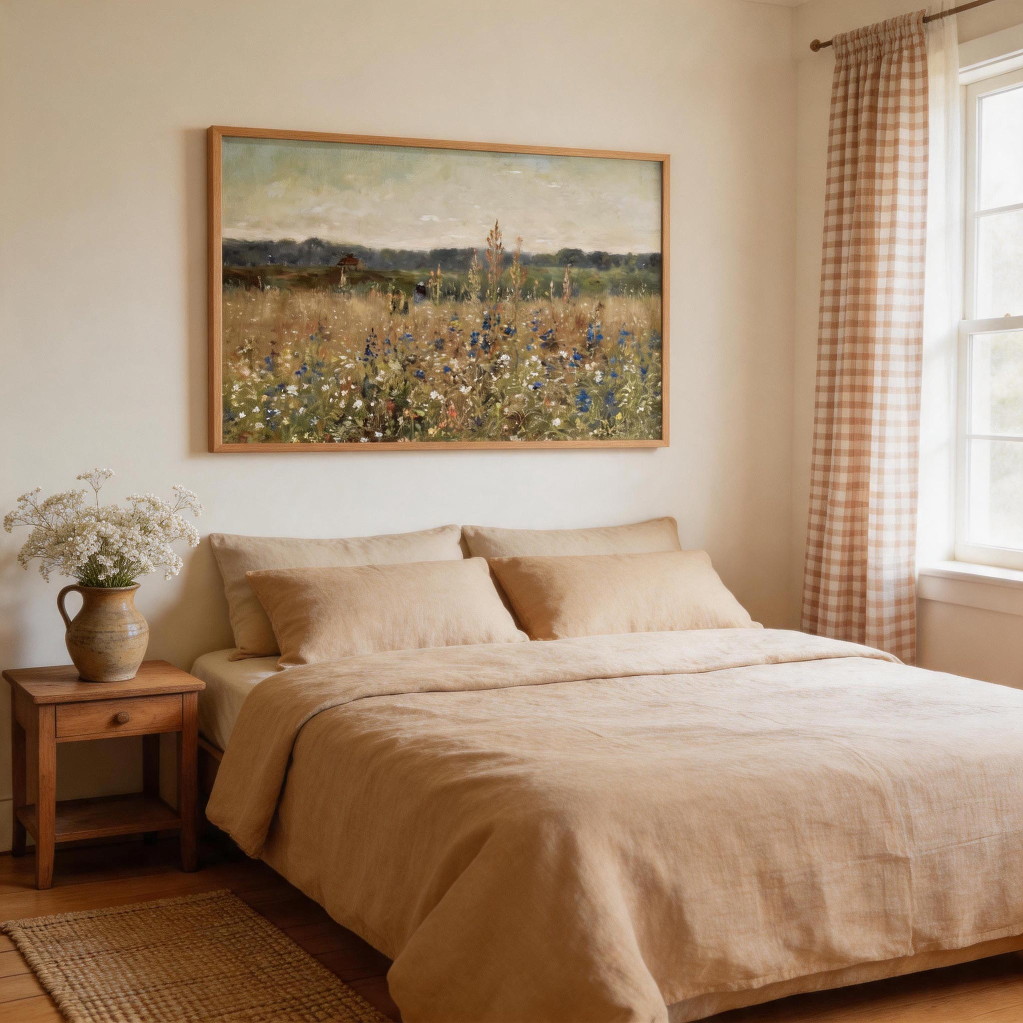 Wildflower Meadow Landscape Wall Art #FL026