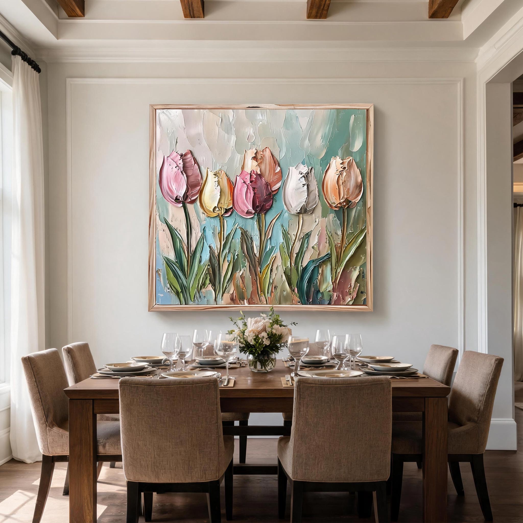 Textured Tulip Wall Art #FL055